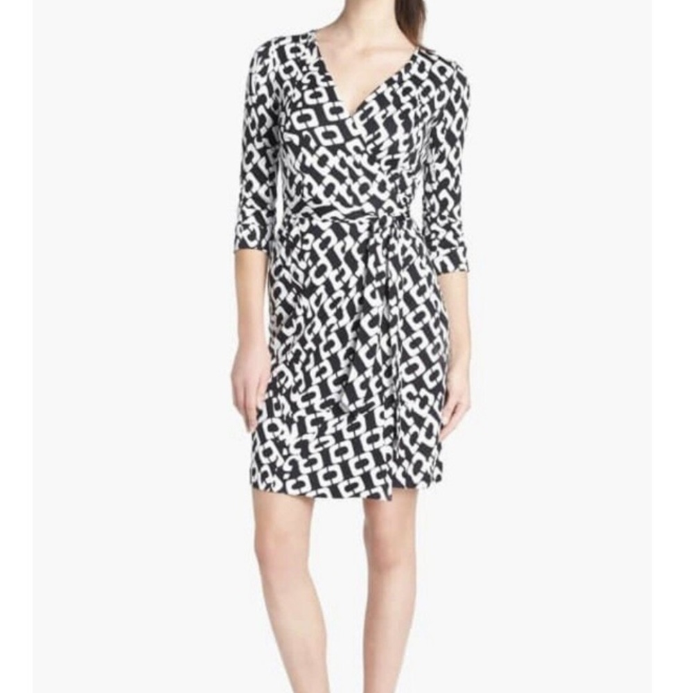 Diane Von Furstenberg Chain Link Wrap Dress